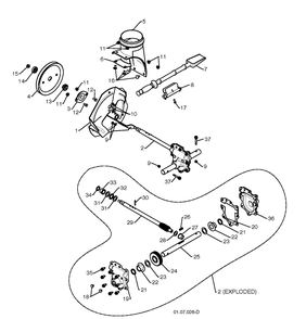 Auger Housing And Impeller Diagram and Parts List for 14527XLS (96193006101)(2010-08) Husqvarna Snow Blower
