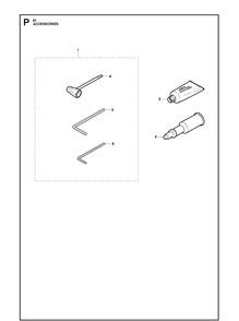Accessories Diagram and Parts List for 61  Husqvarna Chainsaw