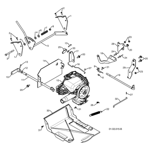 Drive 1 Diagram and Parts List for 13524SBXLS (961930048)(2009-07) Husqvarna Snow Blower