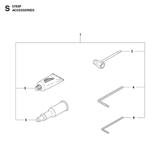 Accessories 2 Diagram and Parts List for 576XP  Husqvarna Chainsaw