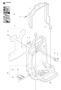 Frame Diagram and Parts List for 350BT 20170600001-Current Husqvarna Leaf Blower / Vacuum