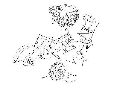 Mainframe, Right Side Diagram and Parts List for CRTH550 (954140064B)(1999-03) Husqvarna Tiller