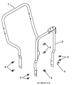 Handles 1 Diagram and Parts List for 11524E (96193006600)(2010-05) Husqvarna Snow Blower