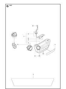 Fuel Tank Diagram and Parts List for 130BT  Husqvarna Leaf Blower / Vacuum