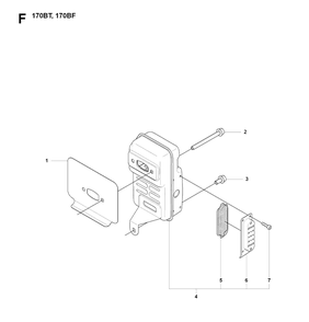 Muffler Diagram and Parts List for 170BT 20084000001-Current Husqvarna Leaf Blower / Vacuum