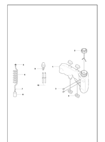 Fuel Tank Diagram and Parts List for 323HD60 2009-02 Husqvarna Hedge Trimmer