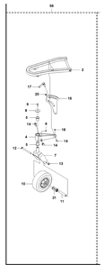 52 Inch/132cm Cutting Deck 2 Diagram and Parts List for PT26D (965160601)(2008-03) Husqvarna Lawn Mower