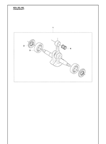 Crankshaft Diagram and Parts List for 455E 2009-10 Husqvarna Chainsaw