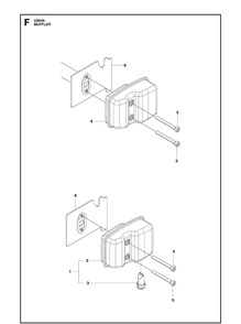 Muffler Diagram and Parts List for 226HS99S  Husqvarna Hedge Trimmer