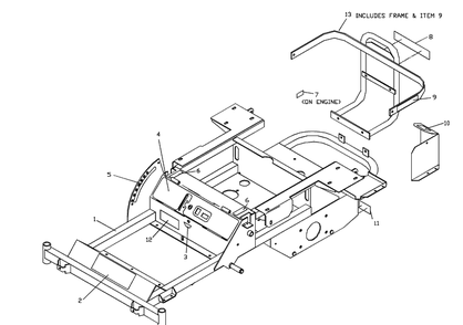 Part Location Diagram of 539103581 Husqvarna DECAL, CONSOLE (KAWASAKI)