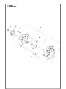 Crankcase Diagram and Parts List for 578BTF 20143600001-20183500000 Husqvarna Leaf Blower / Vacuum
