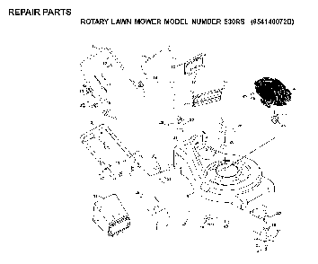 Repair Parts Diagram and Parts List for 530RS (954140072 B)(1999-05) Husqvarna Lawn Mower