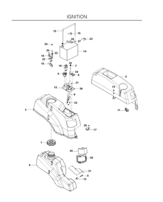 Ignition System Diagram and Parts List for EZ4824BF (966495801)(2010-05) Husqvarna Lawn Mower