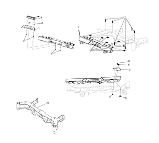 Frame Diagram and Parts List for XCITETMZ345 Z350 Husqvarna Lawn Tractor