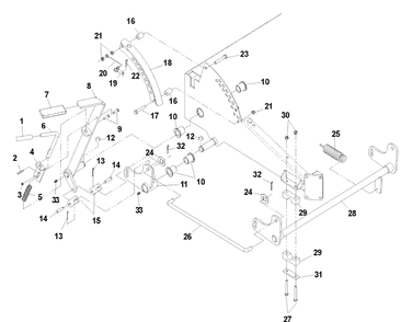 Deck Lift Assembly Diagram and Parts List for IZ4817KAA (968999231) S/N 033600000 & Up)(2004-09) Husqvarna Lawn Tractor