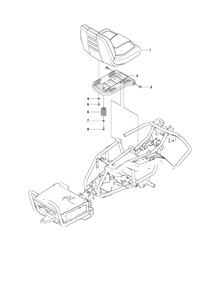 Seat Diagram and Parts List for R111B (965996885)(2010-07) Husqvarna Lawn Mower