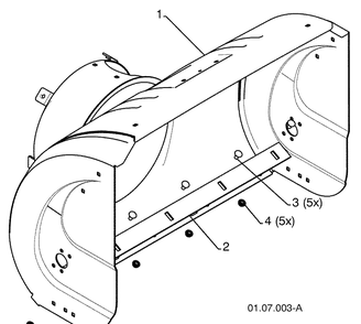 Auger Housing / Augers 2 Diagram and Parts List for 1130SB (96193004300)(2008-11) Husqvarna Snow Blower