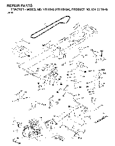 Drive Diagram and Parts List for YTH1542A (954567048)(2000-11) Husqvarna Lawn Tractor