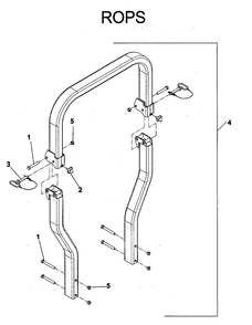 Protection Frame Diagram and Parts List for IZ5223 (968999526)(2006-08) Husqvarna Lawn Mower