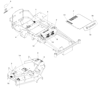 Part Location Diagram of 539131321 Husqvarna DECAL, EZ4220