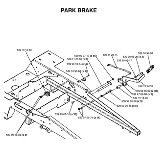 Parking Brake Diagram and Parts List for EZ4217KAA (968999373)(2006-02) Husqvarna Lawn Mower