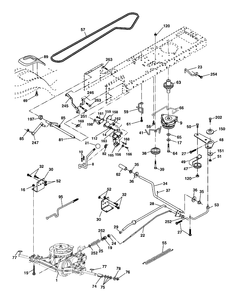 Drive Diagram and Parts List for YTH2448 (96015000101)(2005-01) Husqvarna Lawn Tractor