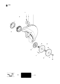 Guards Diagram and Parts List for K970 (575697201 & Above)(2010-05) Husqvarna Circular Saw