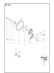 Starter Diagram and Parts List for 150BT  Husqvarna Leaf Blower / Vacuum