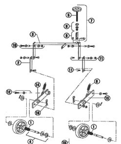 Rear Wheel Diagram and Parts List for AR25 2003-08 Husqvarna Aerator