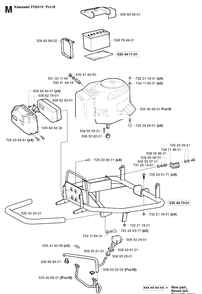 Engine Diagram and Parts List for PR18 2003-02 Husqvarna Lawn Mower