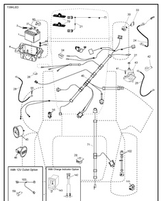 Electrical Diagram and Parts List for TS242XD  Husqvarna Lawn Tractor