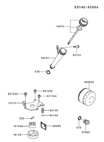 Lubrication Diagram and Parts List for FR651V-AS31 2017-09 Husqvarna Engine