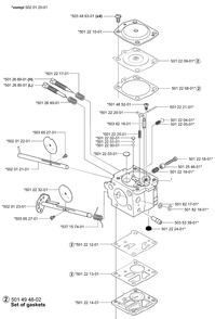 Carburetor Tillotson Hs 121 A Diagram and Parts List for 265RX 2001-07 Husqvarna Brush Cutter