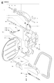 Guards Diagram and Parts List for K3600MKII 2009-01 Husqvarna Circular Saw