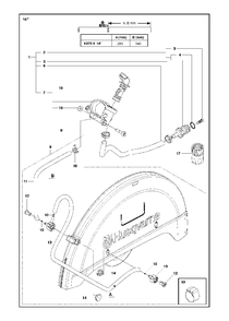 Valves Diagram and Parts List for K970II 2014-02 Husqvarna Circular Saw