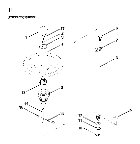 Steering Diagram and Parts List for LTH130 (HE13H36D, 954820001)(1997-03) Husqvarna Lawn Tractor