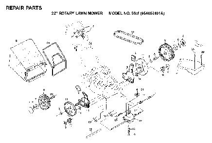 Repair Parts Diagram and Parts List for 56SF (954066101A)(1994-01) Husqvarna Lawn Mower