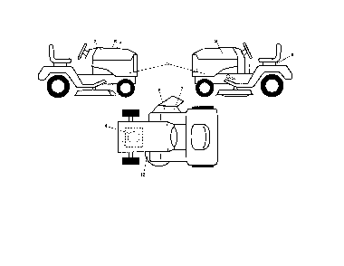 Decals Diagram and Parts List for YTH22V42-96043017301  Husqvarna Lawn Tractor