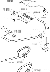 Tube Assembly Diagram and Parts List for 225LD 1997-02 Husqvarna Brush Cutter