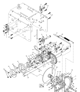 Drive Diagram and Parts List for 1130 (STE XP)(2004-07) Husqvarna Snow Blower