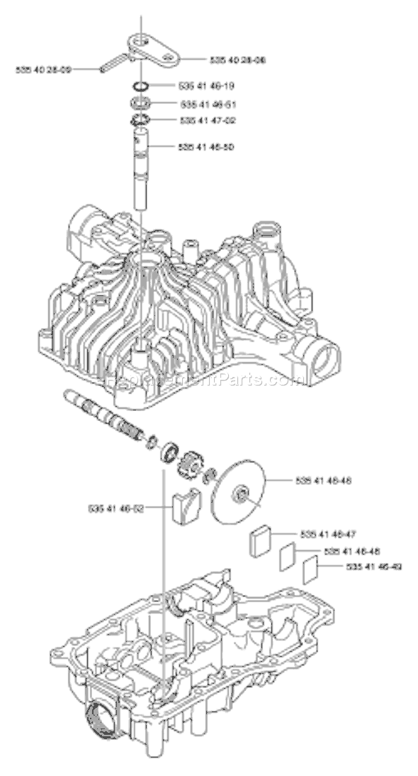 Page B Diagram and Parts List for TUFFTORQK66TRANSMISSION 2002-06 Husqvarna Lawn Tractor Accessories