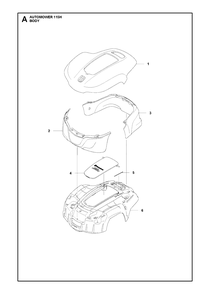 Cover Diagram and Parts List for 115H 2019-01 Husqvarna Lawn Mower