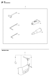 Accessories Diagram and Parts List for 353-353G 353E-tech-353G E-tech Husqvarna Chainsaw