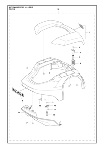 Cover Diagram and Parts List for 3052011-2015  Husqvarna Lawn Mower
