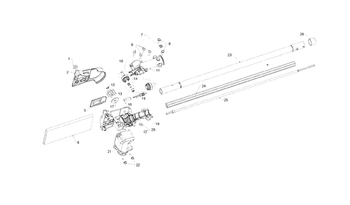 Cutting Head Diagram and Parts List for 128PS  Husqvarna Pole Saw