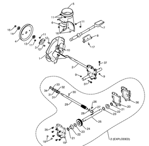 Auger Housing / Impeller Assembly 4 Diagram and Parts List for 1830SB (96193005700)(2010-04) Husqvarna Snow Blower
