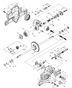 Hydro Gear Transaxle Diagram and Parts List for YTH160 (954140008B)(1998-07) Husqvarna Lawn Mower
