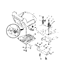 Seat assembly Diagram and Parts List for 96043027500  Husqvarna Lawn Tractor