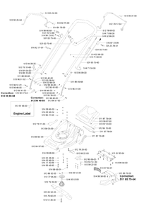 Part Location Diagram of 511880868 Husqvarna Handle
