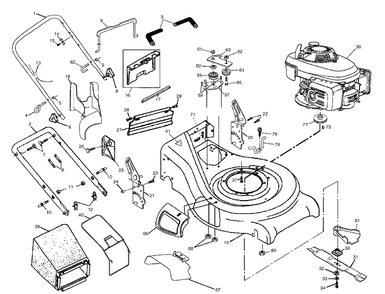 Part Location Diagram of 532181021 Husqvarna Handle Bracket Assembly, Left Hand